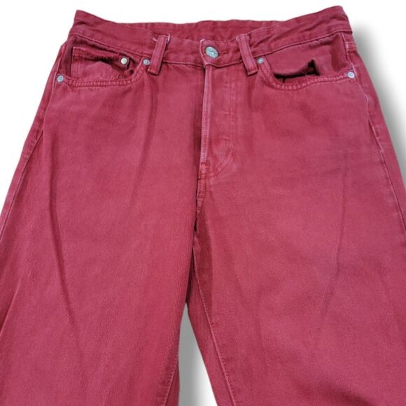 & Denim By H&M Jeans Size 27 W28"xL28" Vintage Fit High Waist Jeans Straight Leg - Picture 4 of 8